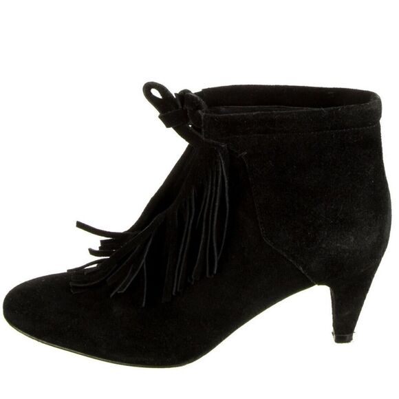 Maje Suede Fringe Boots Size 9